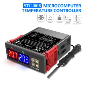 STC-3018 DC 12V Dual LED Display Temperature Controller Sensor Probe Thermostat - Picture 1 of 10