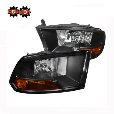 Faros de estilo doble negros para Dodge RAM 1500 09-18 Classic 10-18 RAM 2500 3500 Foto 1 de 3