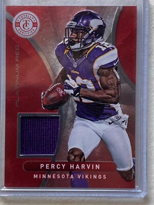 Percy Harvin 2012 Panini Totally Certified Game Used Jersey Patch Vikings /299 - Image 1 of 2