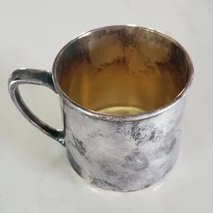 Tazza bambino vintage Oneida argentieri piatto argento - Foto 1 di 5