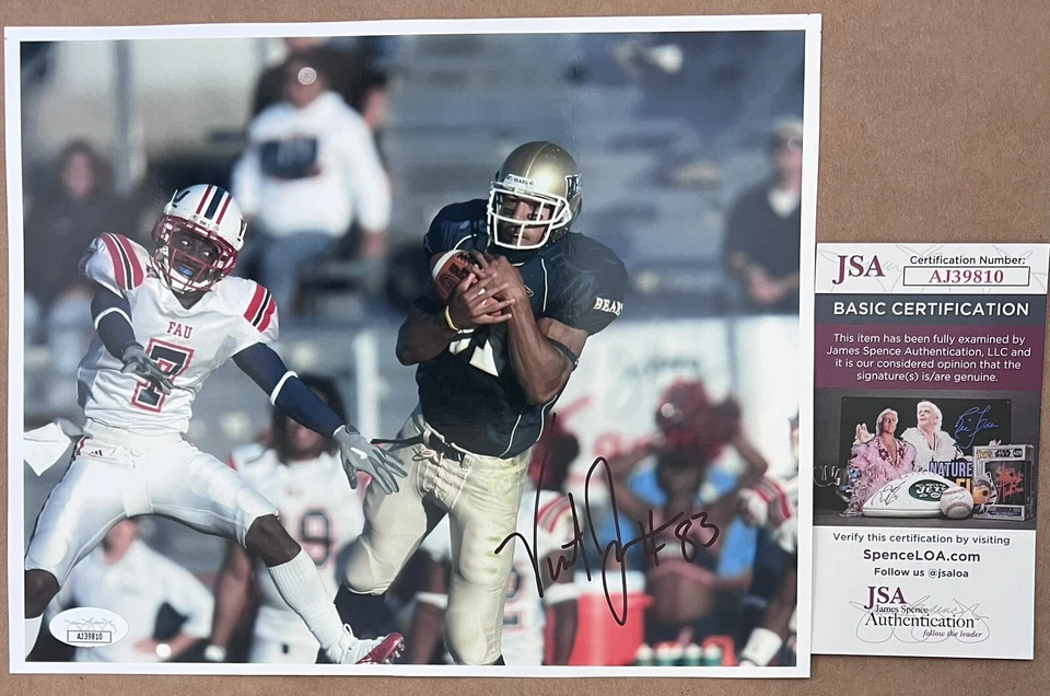 VINCENT JACKSON SIGNED 8x10 PHOTO *JSA COA* AUTO’D NORTHERN COLORADO CHARGERS - Image 1 of 1