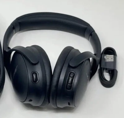 Bose Quiet Comfort 45 Noise Cancelling Headphones Black Very Good - Image 1 of 4