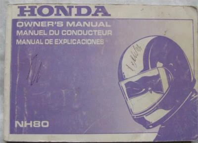 HONDA NH80 Motorcycle Owners Handbook 1988 #37GC8600 Multi-Lingual - Image 1 of 4