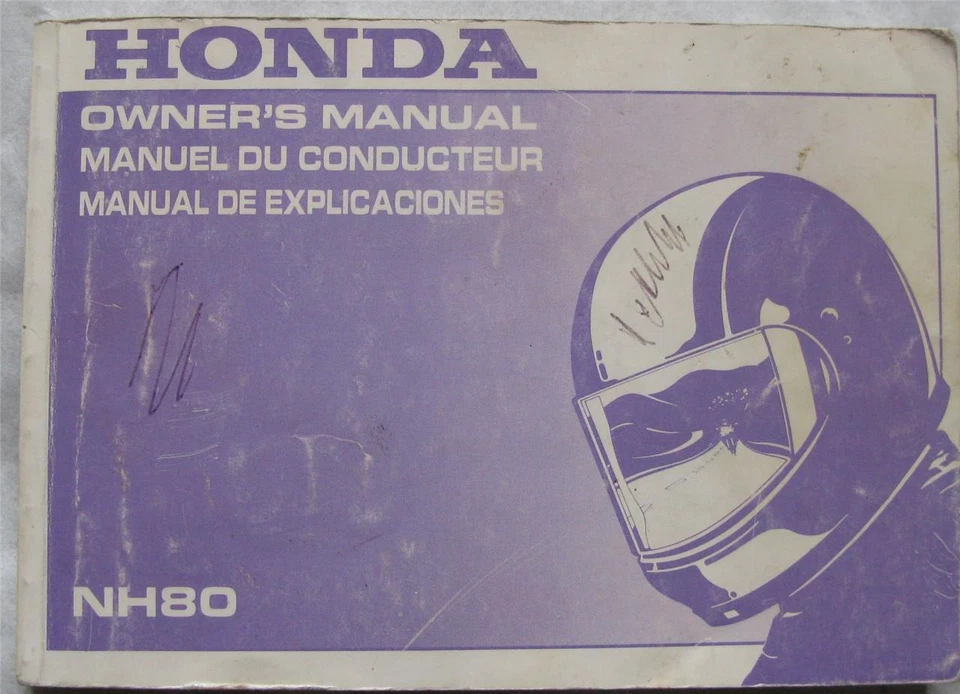 HONDA NH80 Motorcycle Owners Handbook 1988 #37GC8600 Multi-Lingual - Image 1 of 4