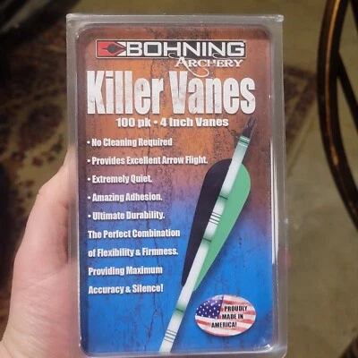 Bohning Archery Killer Vanes 4 In. 100 Pack - Image 1 of 2