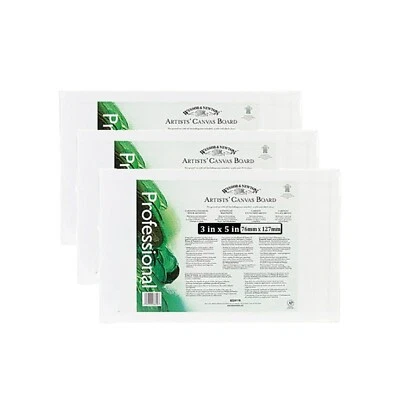 Winsor & Newtown Artist Canvas Panels/Boards - Set of 3 - 3" x 5" - Image 1 of 2