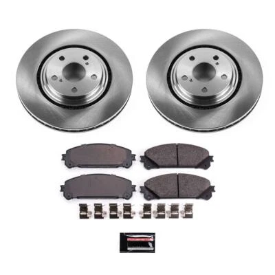 Kit de pastillas de freno y rotor de cerámica con bajo polvo PowerStop KOE4713 OE Stock Foto 1 de 4