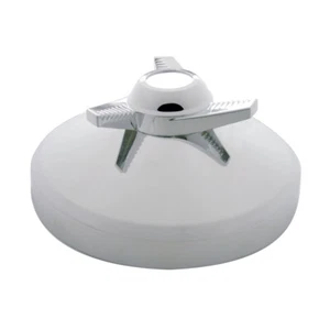 8" Chrome Rear Hub Cap w/ 3 Bar Left Swing Spinner - Picture 1 of 1