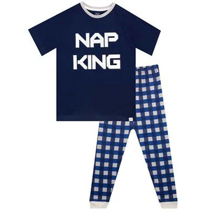 Nap King Pyjamas Kids Boys 6 7 8 9 10 11 12 13 Years PJs Short Sleeve Bottoms - Picture 1 of 7