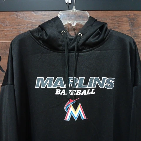 NEW Miami Marlins MLB Long Sleeve Pull Over Hoodie Men's 3XL GENUINE MERCHANDISE Cover