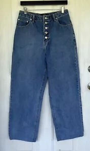 Vintage Route 66 Womens Wide Leg Jeans Sz 11/12 Button Fly High Waist Y2K Denim - Picture 1 of 13