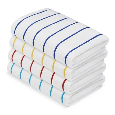 4 pieces Pack- 30x60 inches-XLarge Pool/Beach Striped Towels by MIMAATEX - Image 1 of 3
