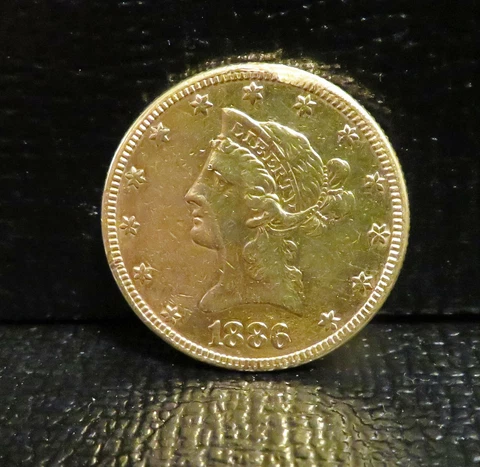 1886 US GOLD Liberty Eagle $10 XF-AU Cover