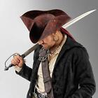 Distressed Leather Effect Deluxe Pirate Highwayman Dress Fancy Tricorn