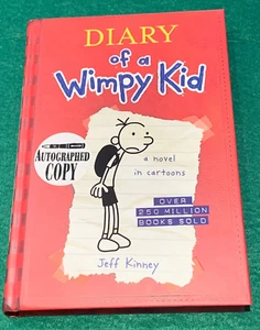 Diary of a Wimpy Kid #1 by Jeff Kinney - SIGNED - HC 92nd Print - Greg Heffley - Imagen 1 de 13