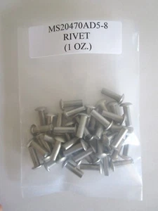 MS20470AD5-8 Solid Rivet 5/32 x 1/2" Aluminum - (1 OZ. Package) - Picture 1 of 4