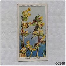 Wills Wild Flowers 2nd Series #37 Yellow Rattle Cigarette Card (CC109)