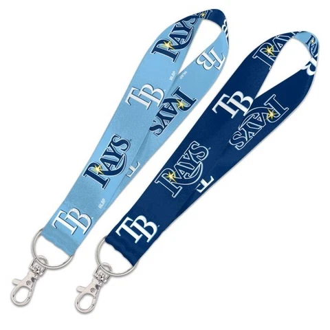TAMPA BAY RAYS WRISTLET LANYARD KEYCHAIN 1" WIDE 8" LONG W/ CLASP MLB Cover