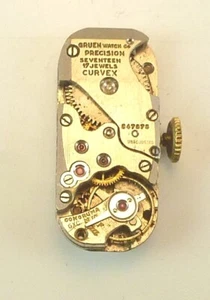 Vintage Gruen Conoruma Mechanical Wristwatch Movement- Prts Rpair- Brken Balance - Picture 1 of 5