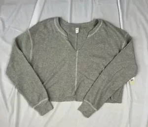 New BP Women’s Split Neck Thermal Crop Top - Medium - Picture 1 of 5
