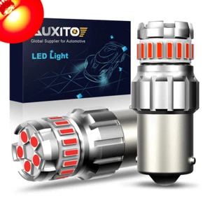 AUXITO Red Bright 7506 1156 BA15S LED Brake Stop Tail Lights Pure Free Return US - Imagen 1 de 10