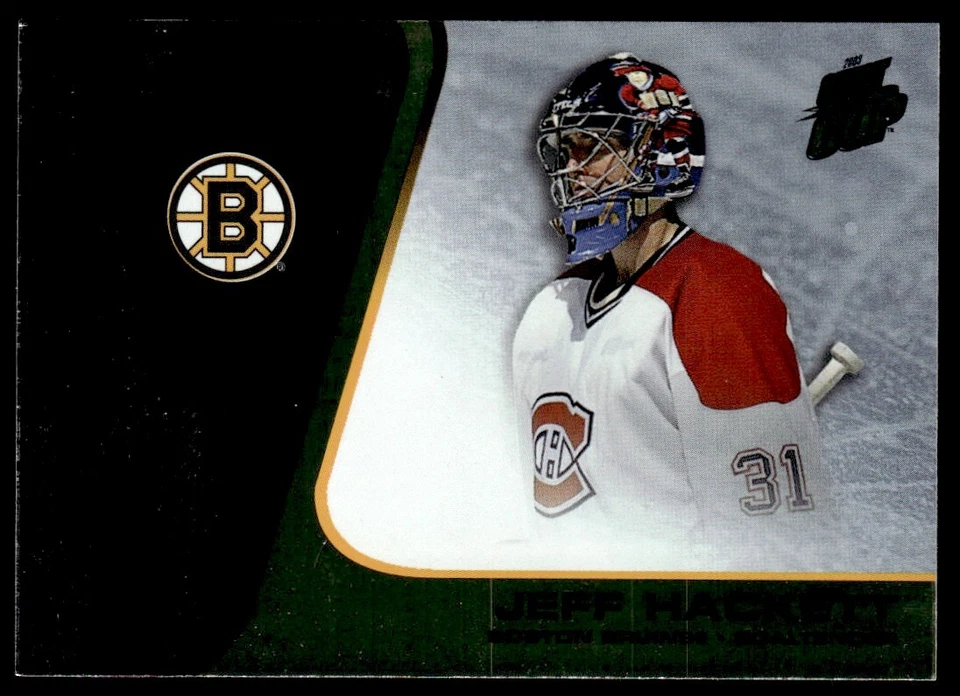 2002-03 PACIFIC QUEST FOR THE CUP GOLD Jeff Hackett /325 Boston Bruins #6 - Image 1 of 2