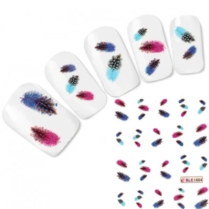 Tatuaje Nail Art Pluma Pegatina Feather Nail Sticker ¡Nuevo! - Imagen 1 de 1