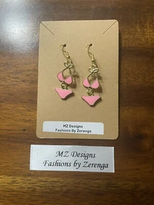 Pink Bikini Earrings - Picture 1 of 3
