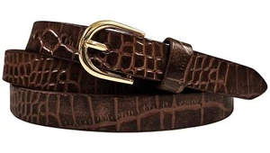 Kids Belt Girls Belt 100% One Piece Full Grain Genuine Leather Dress Belt - Picture 1 of 22