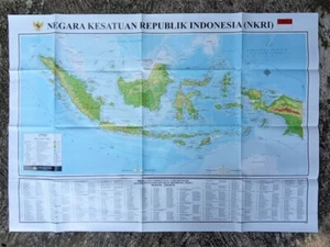 Republic Of Indonesia Wall Map (NEW / UNOPENED) 102 cm x 72 cm - Picture 1 of 8