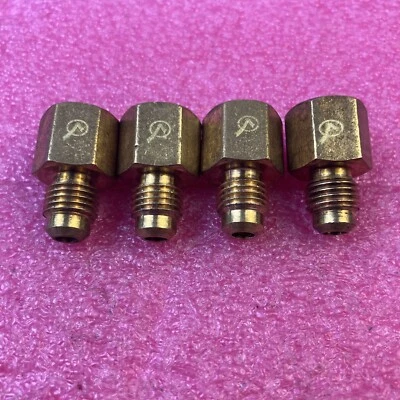 4pcs 1/4 SAE 45° Flare Male to 1/4 NPT Female Thread Adapter Brass Pipe Fitting - Image 1 of 4