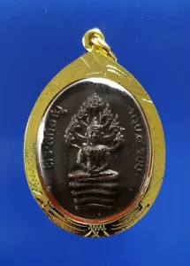 Phra Naga Prok LP Tim Talisman Münze Gold Mikron Anhänger Thai Buddha Amulett - Bild 1 von 2