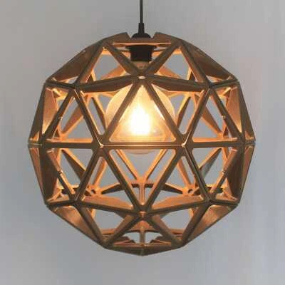 3DPPA Geodesic Sphere Shaped Lamp | Home Decor | Gift Idea | Geometric | Pendant - Image 1 of 4