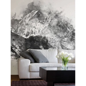 Wall Mural Sticker Abstract Mountains Landscape Decor Removable Wallpaper - Picture 1 of 9
