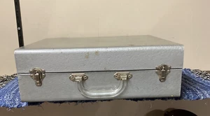 16x14x5.5 Metal Travel-tool Case With Acrylic clear handle Vintage - Picture 1 of 4