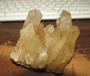 NATURAL CITRINE  QUARTZ  CRYSTAL CLUSTER  GEODE CATHEDRAL HEALING MINERALS - Picture 1 of 6