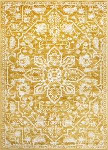 Well Woven Della Gold Vintage Medallion Pattern Area Rug (5'3" x 7'2") - Picture 1 of 9