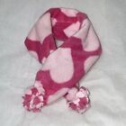 Lulu Pink S/XS Pink Heart Fleece Pet Scarf W/ Loop To Keep Wrapped NWOT