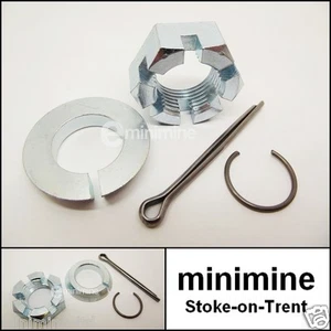 Classic Mini Front Disc CV Joint Hub Nut & Split Washer Kit INC. Pin and Circlip - Picture 1 of 1