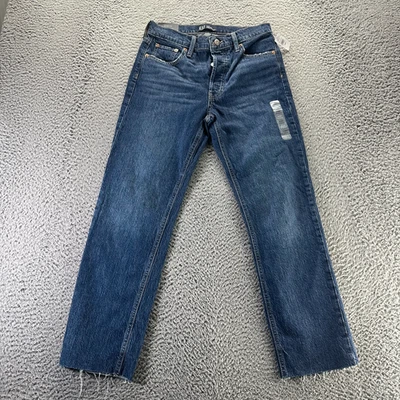 Gap нахальный женщин джинсы 4 синий джинсовой ткани хлопок прямой кнопка мухи Hi-Rise эластичной - Изображение 1 из 4