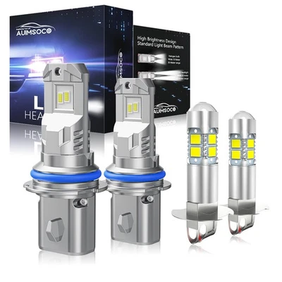 For Dodge Dakota 1991-1996 9004 H3 LED Headlight Hi/Lo Fog Beam White Bulbs 240W - Image 1 of 4