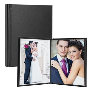 Neil Inc. 8" x 10" Black Leather -Stick Photo Album - Holds 20 Photos - Bild 1 von 8