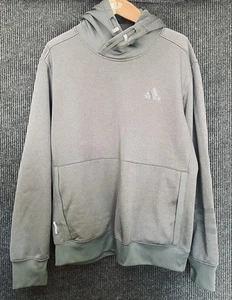 ADIDAS Hoodie Herren XL grau Basketball Fleece gefüttert Pullover - Bild 1 von 3