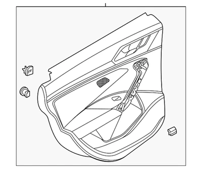 Painel de acabamento de porta Volkswagen genuíno 17A-867-211-E-FMA - Imagem 1 de 2