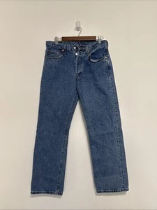 Levis 501 Original Fit Mens Jeans 33 x 30 Straight Fit Button Fly Denim Cotton - Picture 1 of 12