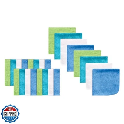 Paquete de paños súper suaves unisex para bebé Luvable Friends, azules, talla única Foto 1 de 3