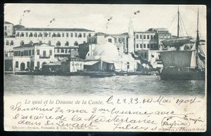 GRIECHENLAND La Canee / Chania Postkarte 1904 Insel Kreta. Hafenblick - Bild 1 von 2