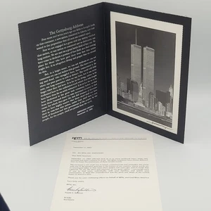New York Twin Towers Freiheitsstatue signiert s/w Foto 911 World Trade Center - Bild 1 von 10