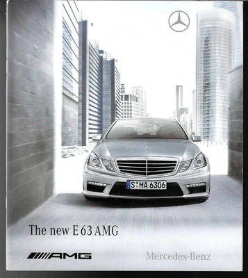 Mercedes-Benz E63 AMG berlina 2009-2010 Reino Unido mercado folleto de ventas clase E Foto 1 de 4