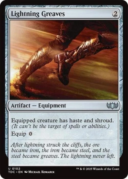NM U - Lightning Greaves: Commander: Tarkir: Dragonstorm - Image 1 of 1